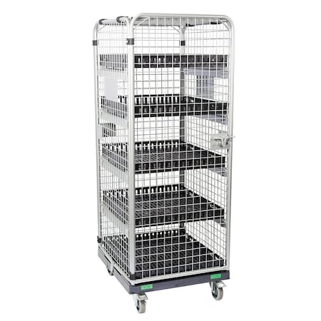 Effizient 28 in Cage-Cart assembly with 5 sliding shelves EF28SECCAGE